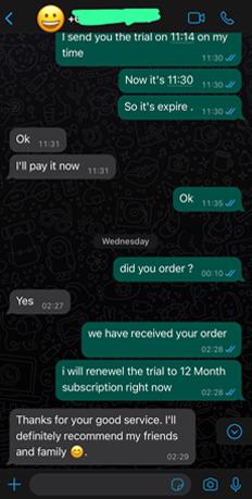 Customer review information