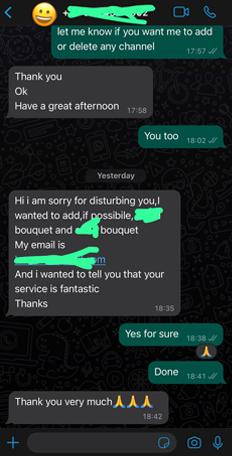 Customer review information